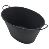 Bac métallique ovale avec poignées 59 x 36 cm - noir - Bac Voir les images du produit 6