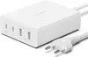 A white Belkin 4-port GaN charger with a European plug. Náhled obrázku produktu