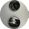 A close-up view of a round, metallic device with two circular openings, revealing internal components. Produktbild-Vorschau