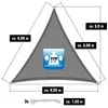 Voile d'ombrage Kawir Gris XXXL 8x8x8m HDPE Voir les images du produit 5