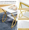 Table basse HV10267WH, avec étagère, à deux niveaux, Voir les images du produit 3