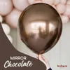 Balony lateksowe Mirror Chocolate, brązowy, 45 cm, 25 szt. Podgląd zdjęcia produktu 2