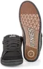 A pair of black Etnies skate shoes, one shown from the front and the other from the sole. Produktbild-Vorschau