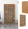 A collage of images showing a wooden CD shelf unit filled with CDs, and a separate image of an empty CD shelf unit. Náhled obrázku produktu