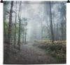 MuchoWow® Wandteppich Wandbehang Wald - Nebel - Weg 60x60 Produktbild-Vorschau 1