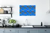 MuchoWow® Poster Schottisches Hochlandrind - Muster - Blau Produktbild-Vorschau 3