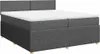 vidaXL Boxspringbett mit Matratze Dunkelgrau 200x200 cm Produktbild-Vorschau 1