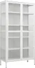 vidaXL Vitrína bílá 90x40x180 cm Ocel a tvrzené sklo Náhled obrázku produktu 1