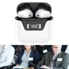 A split image showing a pair of wireless earbuds in their charging case at the top, and a group of people in business attire attending a meeting or presentation at the bottom. Podgląd zdjęcia produktu