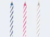 Three birthday candles with spiral patterns are displayed against a plain background. Produktbild-Vorschau