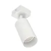 A white cylinder spotlight mounted on a square base, angled slightly. Náhľad obrázku produktu