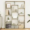 vidaXL Regál Sonoma dub 102x29x143 cm Materiál na báze Náhľad obrázku produktu 2