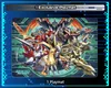 A digital illustration of multiple Digimon characters in a dynamic pose, set against a futuristic, circuit-board-like background. Produktbild-Vorschau
