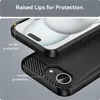 Close-up view of a black phone case, highlighting its protective features. Náhled obrázku produktu