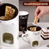 130ml Schokofondue Tasse mit Gabel für Schokolade Käse Produktbild-Vorschau 5