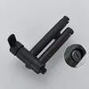 A black faucet with a dual-arm design is shown against a light gray background. A close-up inset shows the aerator. Produktbild-Vorschau