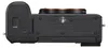 Side view of a black Sony Alpha camera. Produktbild-Vorschau