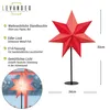 LED Stern Rot H50cm mit Standfuß Weihnachten Leuchtstern Produktbild-Vorschau 2