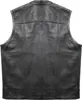 Herren Jeans Lederweste aus Rindsleder Weste Kutte Biker Produktbild-Vorschau 8