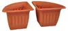 Pot de fleurs d'angle, set de 4 pots en terre cuite Pot de Voir les images du produit 1