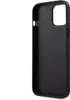 A black iPhone case is shown from the inside, against a white background. Produktbild-Vorschau