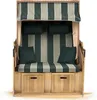 Strandkorb Ostsee 2-Sitzer 120cm breit in beige grün Produktbild-Vorschau 2