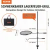 VEVOR Grill stalowy z rożnem obrotowym 36x 36cm, na węgiel Podgląd zdjęcia produktu 2