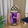 Bar z drewnianej beczki z oświetleniem LED RGB i półką na Podgląd zdjęcia produktu 8