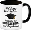 Doktorhut Prüfung bestanden Kaffeebecher in schwarz mit Produktbild-Vorschau 1