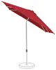 A red rectangular patio umbrella with a gray pole and base, shown against a white background. Produktbild-Vorschau
