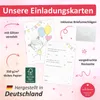 10 Einladungskarten zur Einschulung Mädchen mit Luftballons Produktbild-Vorschau 10