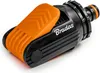 A close-up studio shot of a black and orange hose connector with the brand name 'Bradas' visible. Voir les images du produit