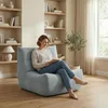 Togo Sofa 1 Sitzer Chenille Bodensessel kleines Sofa Lounge Produktbild-Vorschau 1