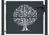 vidaXL Gartentor Anthrazit 100x75 cm Stahl Baum-Design Produktbild-Vorschau 3
