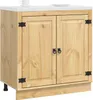 vidaXL Skříň SKI Medově hnědá 80 x 46 x 81,5 cm Masivní Náhled obrázku produktu 3
