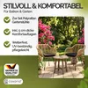 CASARIA® Gartenstühle 2er Set Polyrattan inkl. Auflage Produktbild-Vorschau 3
