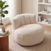 (Beige) Fauteuil de détente en flanelle moelleuse, style Voir les images du produit 3