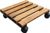 STOLMAK Pflanzenroller 30x30x8 cm Braun– Blumenuntersetzer Produktbild-Vorschau 1