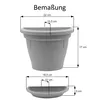 Wand Pflanzkübel mit Untersetzer 2,4L Braun Produktbild-Vorschau 4