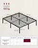 A diagram showing a bed frame with dimensions and a table indicating height options for different bed sizes. Produktbild-Vorschau