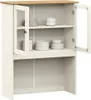 vidaXL Kredens z nadstawką VIGO biały 78x30x100 cm lite Podgląd zdjęcia produktu 2