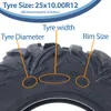 25x10.00R12 ATV Tyre 255/65R12 OBOR Vulture 6ply E-Marked Voir les images du produit 5