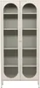 A tall, narrow cabinet with two glass doors and fluted glass panels. Voir les images du produit