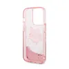 A pink iPhone case with glitter and a cat head design is shown against a white background. Produktbild-Vorschau
