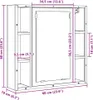 vidaXL Szafka łazienkowa z lustrem Artisan dąb 60x16x60cm Podgląd zdjęcia produktu 8