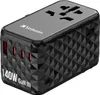 A black Verbatim 140W GaN III universal power adapter with multiple USB ports. Anteprima dell’immagine prodotto