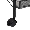 vidaXL Kuchynský vozík 3 police čierny 46x26x64 cm železo Náhľad obrázku produktu 6