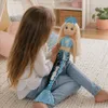 Stoffpuppe Meerjungfrau 70 cm in türkis – weiche Produktbild-Vorschau 1