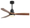 A modern ceiling fan with wooden blades and an integrated LED light. Anteprima dell’immagine prodotto