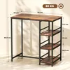 HOMCOM Table de bar mange-debout table haute de cuisine Voir les images du produit 5
